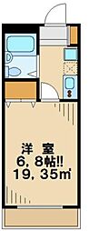 アネックス93 1Kの間取図画像