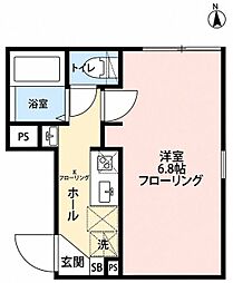 MJ RESIDENCE 王子 1Kの間取図画像