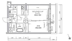 アイルグランデ押上ノースドゥーエ 1LDKの間取図画像