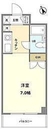 アルモニコンフォール ワンルームの間取図画像