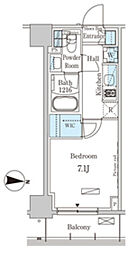 パークアクシス押上サウス 1Kの間取図画像