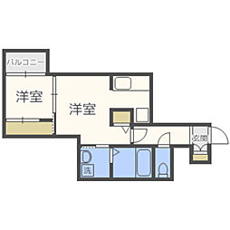 magnolia 2Kの間取図画像