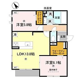 Porto Sereno 2LDKの間取図画像