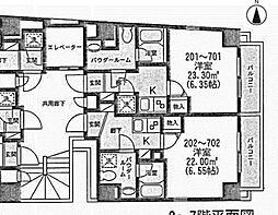 レジェンド横浜 1Kの間取図画像