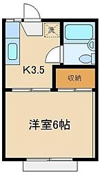 ハイツタイトウ 1Kの間取図画像