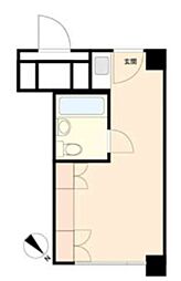 六本木ビジネスアパートメンツ ワンルームの間取図画像