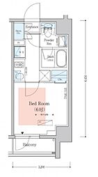 Urbanex南品川2 1Kの間取図画像