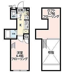 GRANQUAL千住大橋 1Kの間取図画像