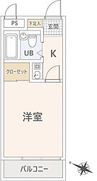 メゾン菊野台 1Kの間取図画像