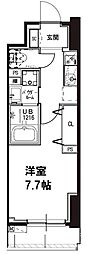 MaisondeArK南大井 1Kの間取図画像
