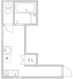 京急本線 立会川駅 徒歩4分の賃貸アパート 1階ワンルームの間取り