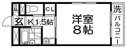 ロータリーマンション萱島西 1Kの間取図画像