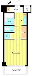 シンシア学芸大学セカンドステージ 1Kの間取図画像