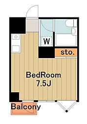サンドルフ多摩 ワンルームの間取図画像