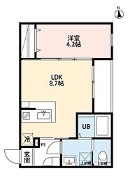 robot home 北綾瀬 1LDKの間取図画像