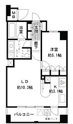 内藤ビル 1LDKの間取図画像