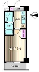 ブランピエール 1Kの間取図画像