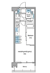 新宿区高田馬場3丁目マンション 1LDKの間取図画像