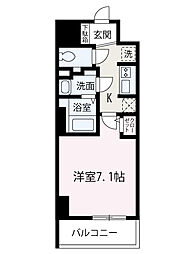 プリンセスライン池袋 1Kの間取図画像