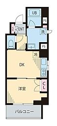 レ・ミューラ 1DKの間取図画像