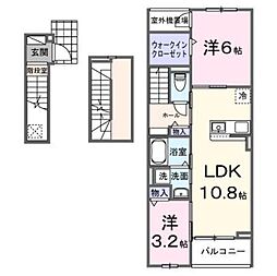 シュティル 2LDKの間取図画像