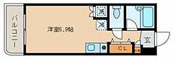 オランジュリー ワンルームの間取図画像