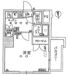 スカイコート神田須田町 1Kの間取図画像