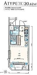 ヴァージュアル横浜あざみ野 ワンルームの間取図画像