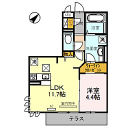 ラ・ルーチェ 1LDKの間取図画像