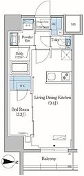 アーバネックス両国レジデンス 1LDKの間取図画像