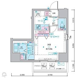 ジェノヴィア南砂町スカイガーデン 1Kの間取図画像