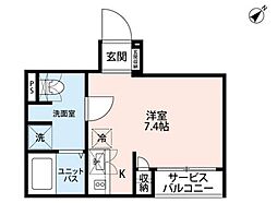 アルテール尾久 ワンルームの間取図画像