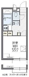 レオパレス椿原 1Kの間取図画像