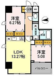 ZOOM王子神谷 2LDKの間取図画像