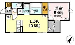 U Residence 森野 1LDKの間取図画像