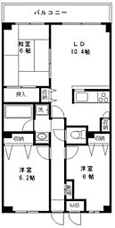 モアリッシェル生田 3LDKの間取図画像