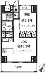 ロジュマン湘南 1LDKの間取図画像