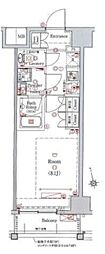 AZEST堀切菖蒲園2 1Kの間取図画像