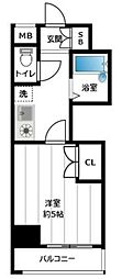ロイヤルパレス目黒 1Kの間取図画像