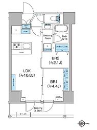クレヴィアリグゼ蒲田西 2LDKの間取図画像