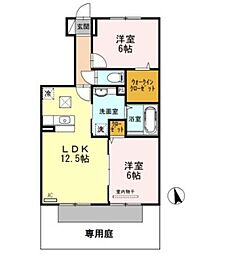 ウィット塩屋 2LDKの間取図画像
