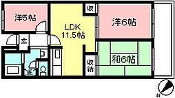 アルカディア戸枝 3LDKの間取図画像