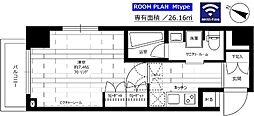 グランドコンシェルジュ大森本町2アジールコート 1Kの間取図画像