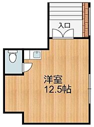 トポス.M.駒沢 ワンルームの間取図画像