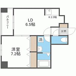 ラフィーネ博多駅前 1LDKの間取図画像