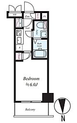 グランド・ガーラ南麻布 1Kの間取図画像