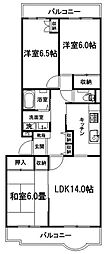 北浦和パークハウス 3LDKの間取図画像