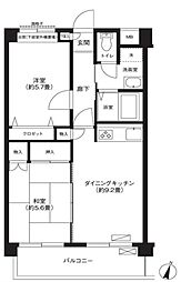 ファミール井荻 2DKの間取図画像