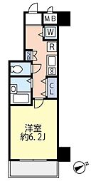 グランヴァン東中野3 1Kの間取図画像