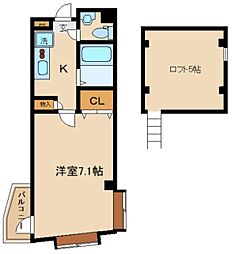 モン・シャトー中野南 1Kの間取図画像